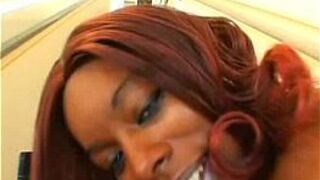 Big white dick in sexy black ass porn video